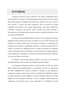 Harmonisation comptable OHADA-IFRS en Afrique de l'Ouest