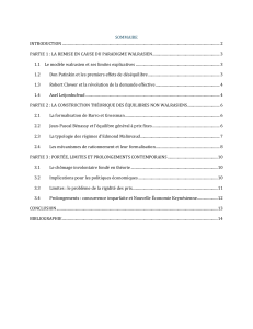 Th&eacute;orie des &eacute;quilibres non walrasiens