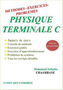 M&eacute;thodes Exercices Probl&egrave;mes Physique Terminale C