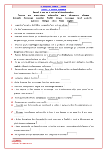 Th&eacute;&acirc;tre Lexique Exercice: Remplir les Vides