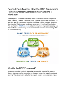 DDE Framework for Smarter Microlearning Platforms