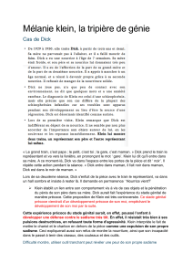 Analyse psychanalytique de Melanie Klein