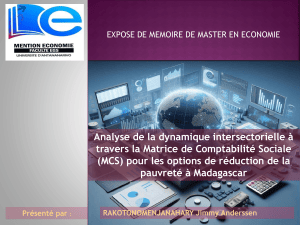 Analyse intersectorielle via MCS pour la r&eacute;duction de la pauvret&eacute; &agrave; Madagascar