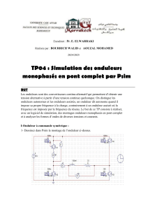 TP04 : Simulation d'onduleurs monophas&eacute;s en pont complet avec Psim