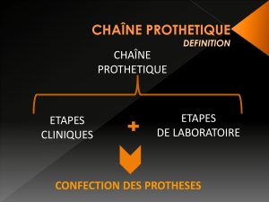 Prosthetic Chain: Clinical & Lab Steps for Prosthesis Fabrication