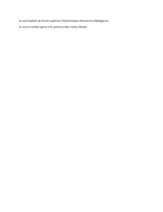 D&eacute;claration d'affiliation &eacute;tudiante en g&eacute;nie civil, Master BTP, &Eacute;cole Polytechnique Antsiranana