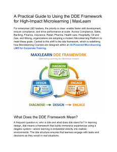DDE Framework Guide for Microlearning | MaxLearn