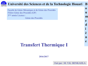Transfert Thermique I - Cours Universitaire