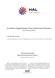 Th&eacute;ories d'apprentissage et leur impact sur l'&eacute;ducation