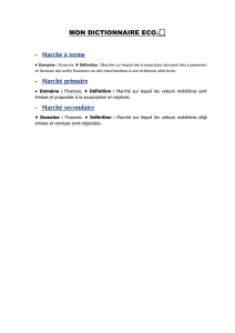 Dictionnaire &Eacute;conomique : D&eacute;finitions de Termes Financiers