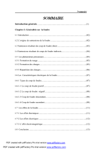 Protection contre la foudre : &eacute;tude du poste d'OUED AISSI