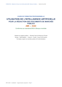 Formation IA March&eacute;s Publics BAD/Banque Mondiale