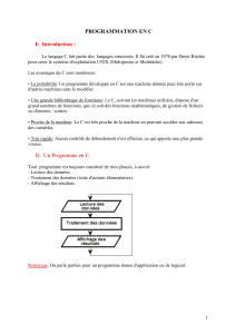 PROGRAMMATION EN C INFO INDUSTRIELLE