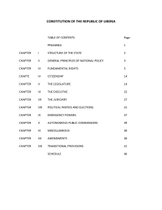Constitution of the Republic of Liberia