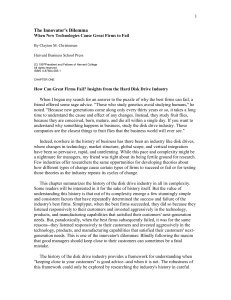 The Innovator's Dilemma: Why Great Firms Fail