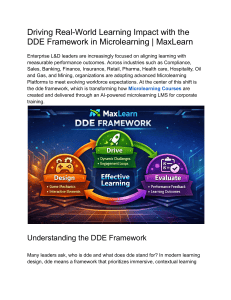 DDE Framework in Microlearning | MaxLearn