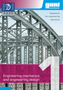 GUNT Engineering Mechanics & Design Catalog