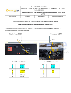 Proc&eacute;dure de mise en service Onduleurs Must avec Batterie Lithium Dyness DL5.0 LifePO4 (1)