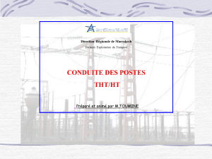 Conduite des Postes THT/HT - Manuel Op&eacute;rationnel