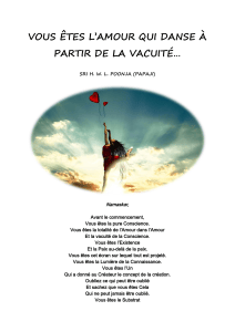 Vous &ecirc;tes l'amour qui danse &agrave; partir de la vacuit&eacute; - Sri Poonja