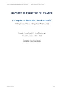 Rapport Projet AGV : Conception et R&eacute;alisation