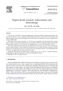 Digital Divide Research: Achievements and Shortcomings