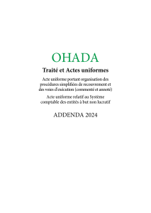Acte uniforme ohada -- Ohada