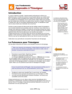Apprendre &agrave; T&eacute;moigner: Fondements du T&eacute;moignage Chr&eacute;tien
