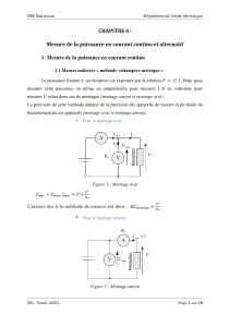 Mesure de la puissance en courant continu et alternatif