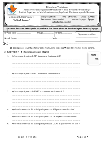 Examen SoC & Technologies d'Interfa&ccedil;age