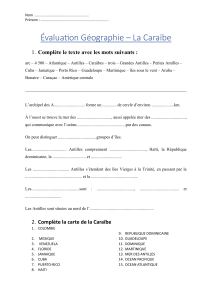 &Eacute;valuation de g&eacute;ographie : La Cara&iuml;be