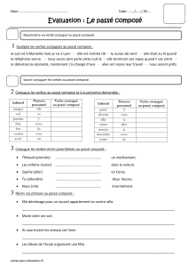 &Eacute;valuation du pass&eacute; compos&eacute; fran&ccedil;ais