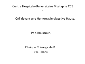 CAT devant une h&eacute;morragie digestive haute