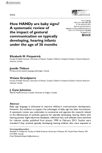 Systematic Review: Baby Signs Impact on Infant Communication