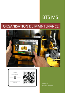 Organisation de Maintenance - BTS MS