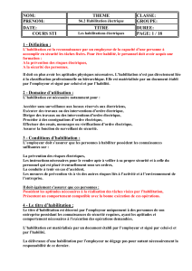 Les habilitations &eacute;lectriques : Formation et s&eacute;curit&eacute;