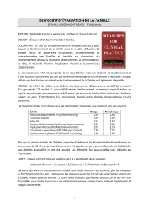 Dispositif d'&eacute;valuation de la famille (FAD) 1983