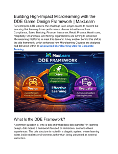 DDE Framework for Microlearning | MaxLearn