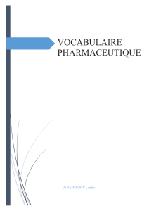 Vocabulaire Pharmaceutique - Glossaire de Termes