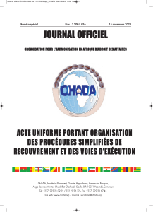 OHADA Uniform Act on Simplified Recovery Procedures