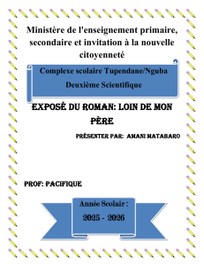 Expos&eacute; du roman 'Loin de mon p&egrave;re' par V&eacute;ronique Tadjo