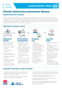 Chronic Obstructive Pulmonary Disease Organisational Models Guide