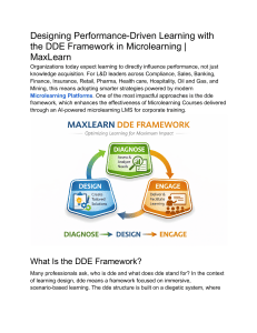 DDE Framework in Microlearning | MaxLearn