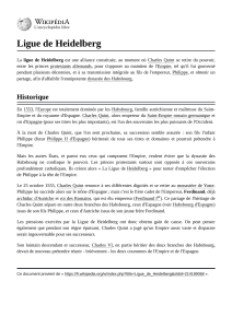 Ligue de Heidelberg : Histoire et succession des Habsbourg