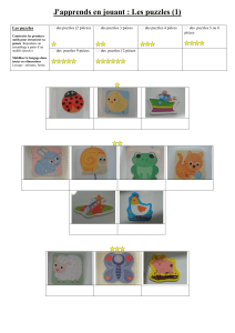 J'apprends en jouant : Les puzzles (1) - Puzzles pour enfants