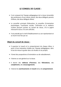 Le Conseil de Classe: Guide et Proc&eacute;dures