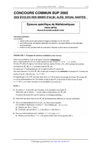 SUP MATHS MINES MPSI 2002.enonce