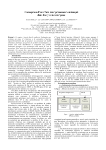 Conception dinterface pour processeur embarque da