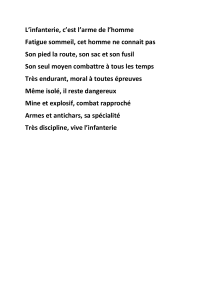 Po&egrave;me sur l'infanterie : l'arme de l'homme