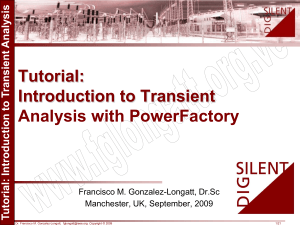 Introduction to Transient Analysis with PowerFactory Tutorial